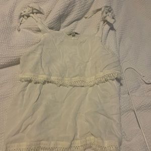 Cute white tie sleeve top